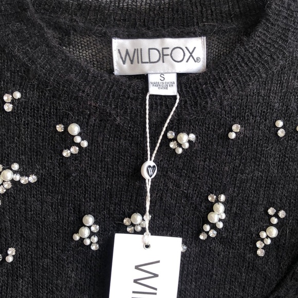 NWT Wildfox Baume Beaded Sweater - Picture 7 of 8